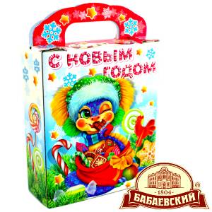 Детский подарок на Новый Год в мешочке весом 800 грамм по цене 1261 руб в Сельцо