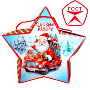 Детский подарок на Новый Год в жестяной упаковке весом 950 грамм по цене 1182 руб в Сельцо